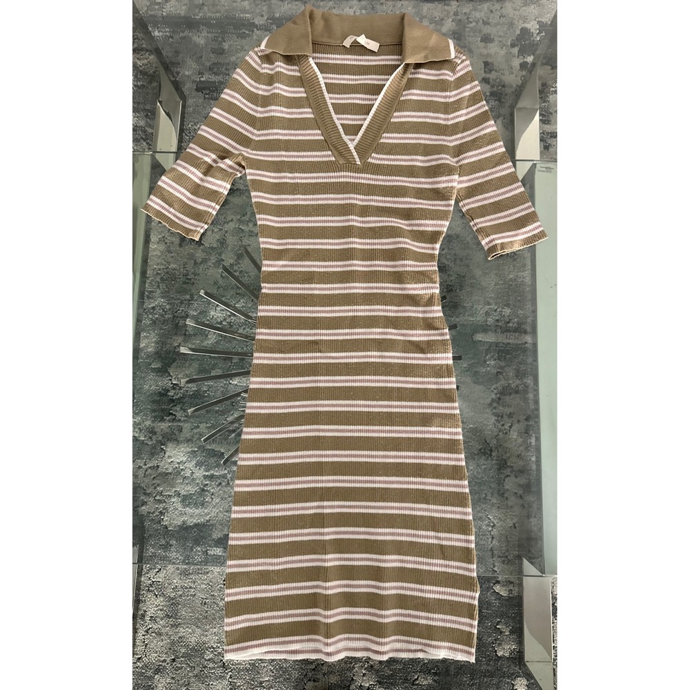 Favorite Daughter Stripe Polo Dress M Medium